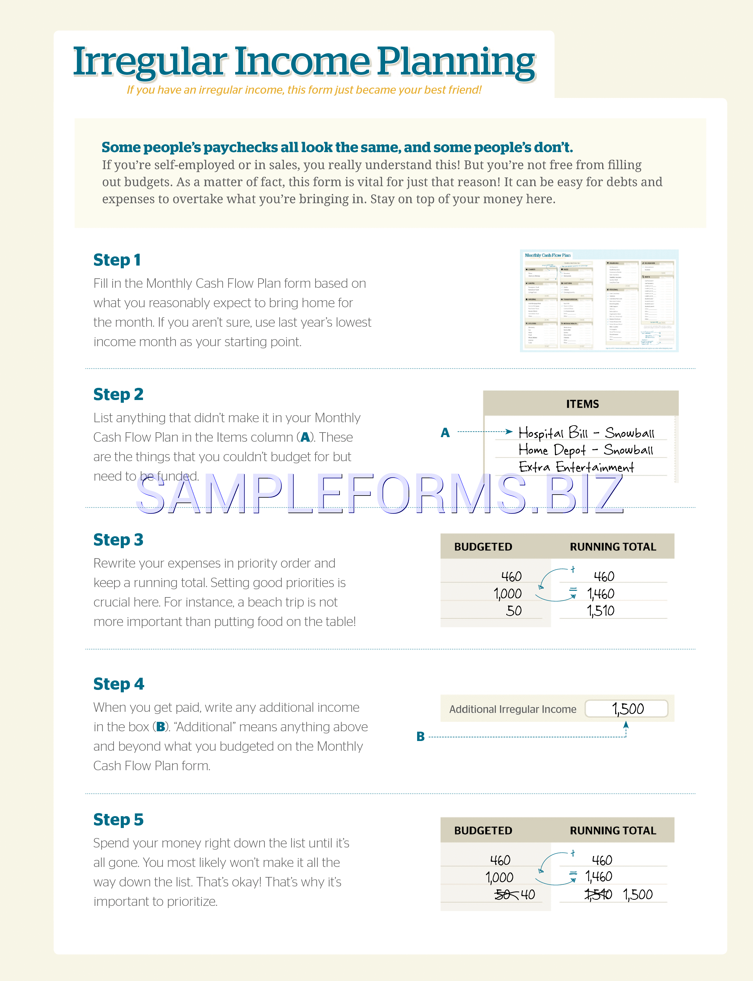 Preview free downloadable Irregular Income Planning in PDF (page 1)